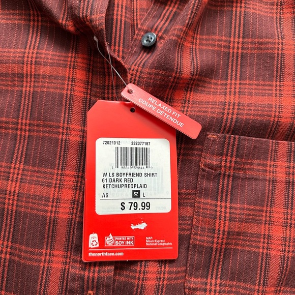 NWT - The North Face Plaid Shirt - Picture 3 of 3